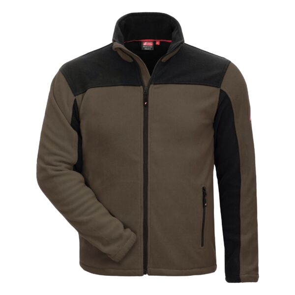 NITRAS MOTION TEX PLUS, Fleece-Jacke, braun / schwarz, OEKO-TEX