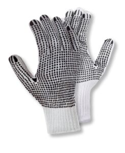 teXXor® Grobstrick-Handschuhe BAUMWOLLE/POLYESTER, weiß, beidseitig genoppt