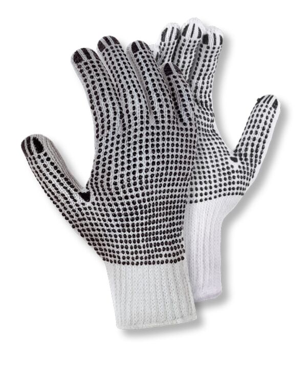 teXXor® Grobstrick-Handschuhe BAUMWOLLE/POLYESTER, weiß, beidseitig genoppt