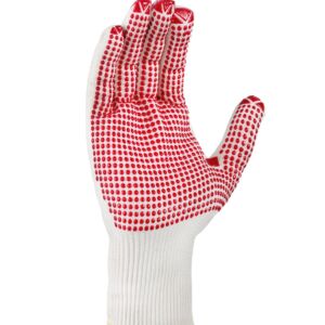 teXXor® Feinstrick-Handschuhe BAUMWOLLE/NYLON, beige/rote Noppen