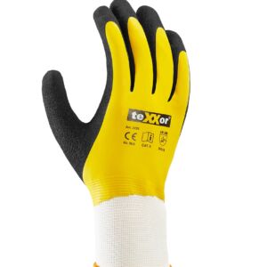 teXXor® Polyester-Strickhandschuhe LATEX GELB