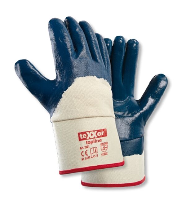 teXXor® topline Nitril-Handschuhe STULPE, ¾-Beschichtung