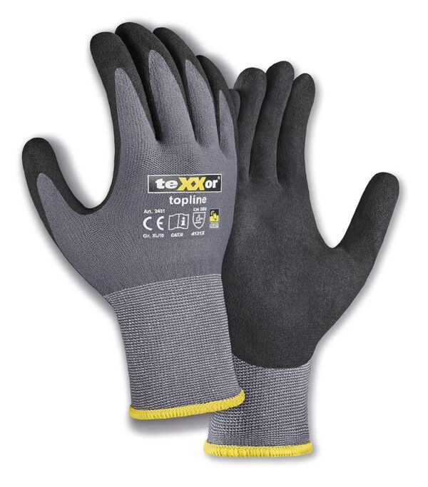 teXXor® topline Nylon-Strickhandschuhe NITRIL BESCHICHTET