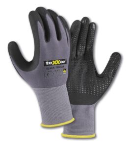 teXXor® Nylon-Strickhandschuhe BLACK TOUCH®, mit Nitril-Noppen