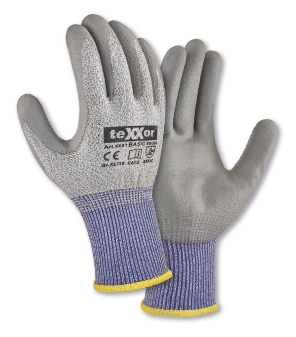 teXXor® PU-Schnittschutz-Strickhandschuhe CUT C – Basic