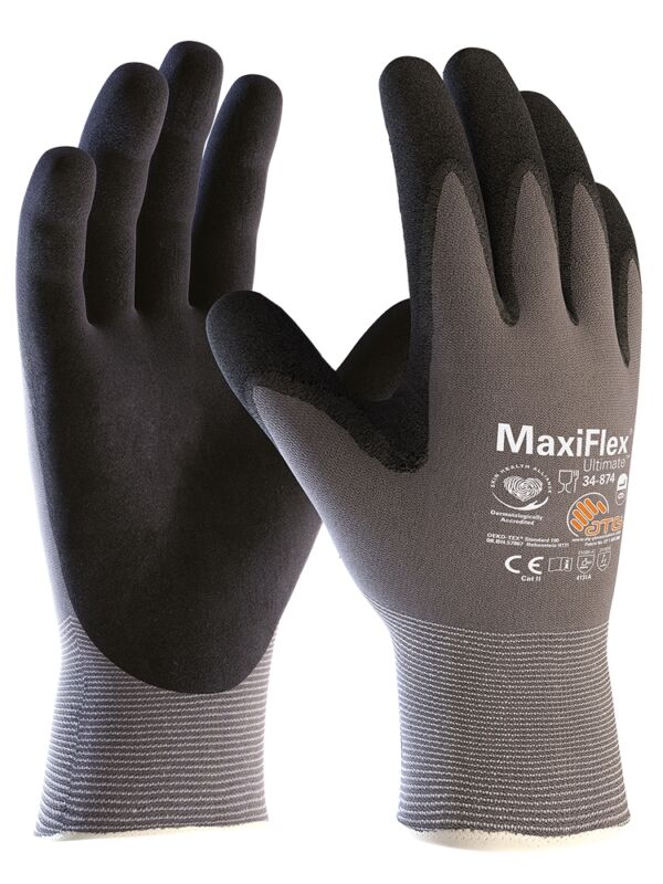 ATG® MaxiFlex® Ultimate™ Nylon-Strickhandschuhe (34-874V), Automatenverpackung