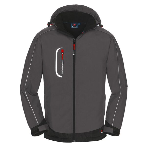 4PROTECT® Softshelljacke MONTANA, grau/schwarz