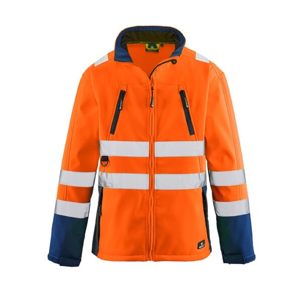 4PROTECT® Warnschutz-Softshelljacke PITTSBURGH, leuchtorange/navy