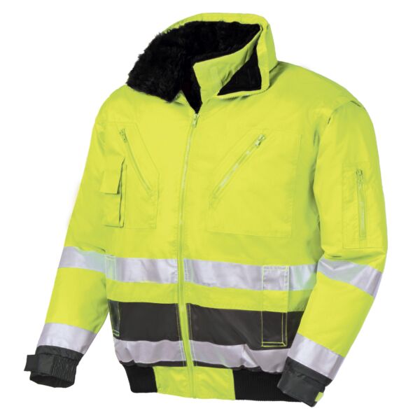 teXXor® Warnschutz-Pilotenjacke VANCOUVER, leuchtgelb/grau
