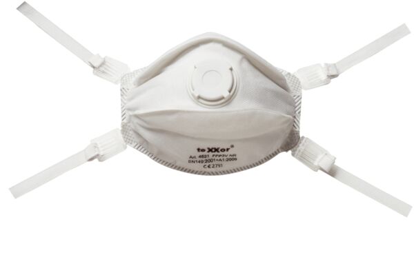 teXXor® Feinstaubmaske FFP3/V NR D mit Nasenbügel