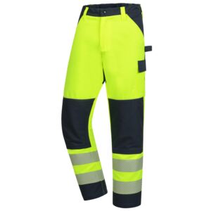 NITRAS MOTION TEX VIZ, lange Warn-Arbeitshose, neongelb oder neonorange (mit marineblau), EN ISO 13688, EN ISO 20471, OEKO-TEX