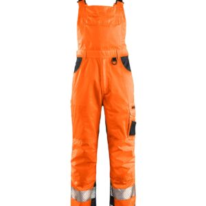 4PROTECT® Warnschutz-Latzhose ALABAMA, leuchtorange/grau