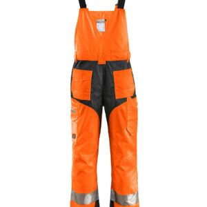 4PROTECT® Warnschutz-Latzhose ALABAMA, leuchtorange/grau