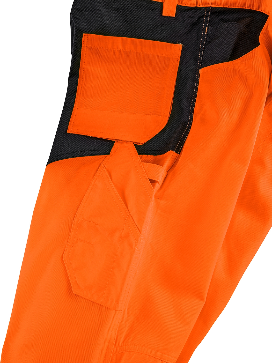 4PROTECT® Warnschutz-Latzhose ALABAMA, leuchtorange/grau