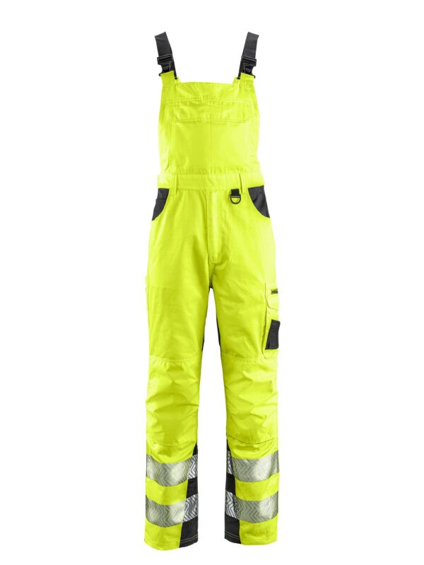 4PROTECT® Warnschutz-Latzhose ALABAMA, leuchtgelb/grau