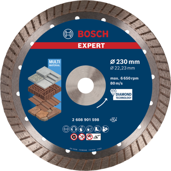 Bosch EXPERT Diamanttrennscheibe MultiMaterial Turbo 230 mm